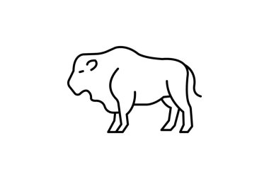 Bizon, vektör, piksel mükemmel, illüstratör dosyası