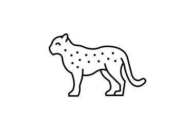 Leopar, vektör, piksel mükemmel, illüstratör dosyası