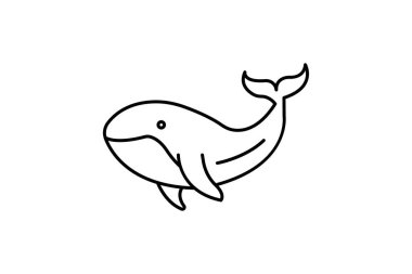 Balina, vektör, piksel mükemmel, illüstratör dosyası