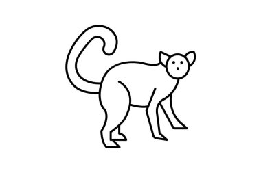 Lemur, vektör, piksel mükemmel, illüstratör dosyası