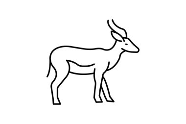 Antilop, vektör, piksel mükemmel, çizer dosyası