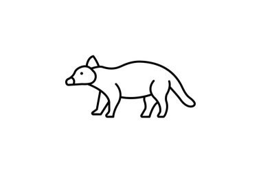 Binturong, vektör, piksel mükemmel, illüstratör dosyası