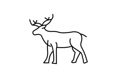 Ren geyiği, vektör, piksel mükemmel, illüstratör dosyası