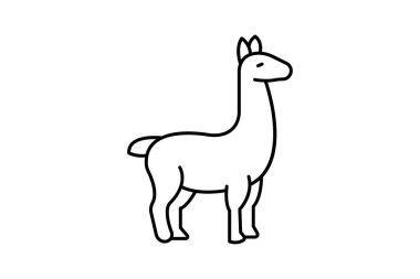 Lama, vektör, piksel mükemmel, çizer dosyası