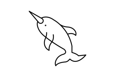 Deniz gergedanı, vektör, piksel mükemmel, çizer dosyası