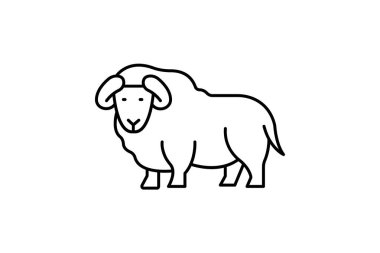 Muskox, vektör, piksel mükemmel, illüstratör dosyası