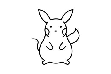 Pika, vektör, piksel mükemmel, çizer dosyası