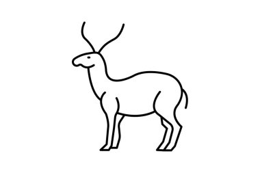 Saiga, vektör, piksel mükemmel, illüstratör dosyası