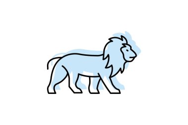 Aslan, vektör, piksel mükemmel, illüstratör dosyası