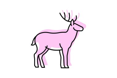 Geyik, vektör, piksel mükemmel, illüstratör dosyası