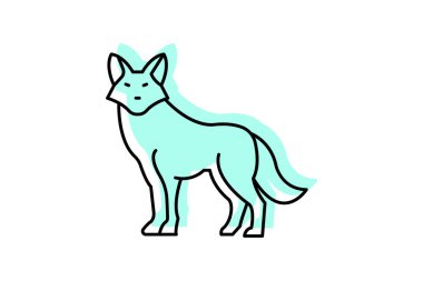 Tilki, vektör, piksel mükemmel, çizer dosyası