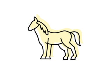 At, vektör, piksel mükemmel, çizer dosyası