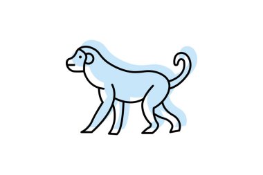 Maymun, vektör, piksel mükemmel, çizer dosyası