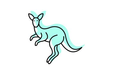 Kanguru, vektör, piksel mükemmel, illüstratör dosyası