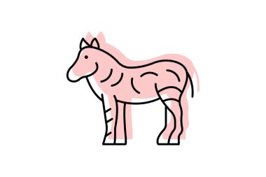 Zebra, vektör, piksel mükemmel, illüstratör dosyası