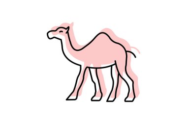 Deve, vektör, piksel mükemmel, illüstratör dosyası