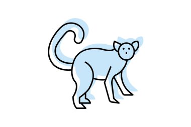 Lemur, vektör, piksel mükemmel, illüstratör dosyası