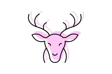 Geyik, vektör, piksel mükemmel, illüstratör dosyası