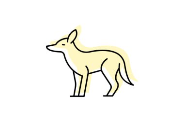 Çakal, vektör, piksel mükemmel, çizer dosyası