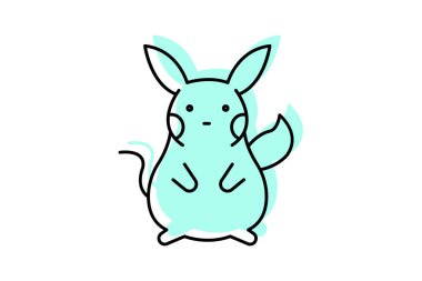 Pika, vektör, piksel mükemmel, çizer dosyası