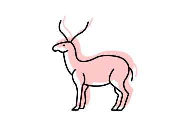 Saiga, vektör, piksel mükemmel, illüstratör dosyası