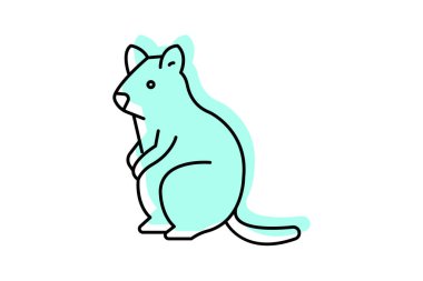 Quokka, vektör, piksel mükemmel, illüstratör dosyası