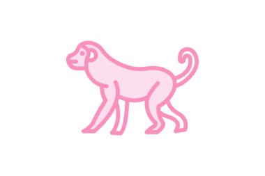 Maymun, vektör, piksel mükemmel, çizer dosyası