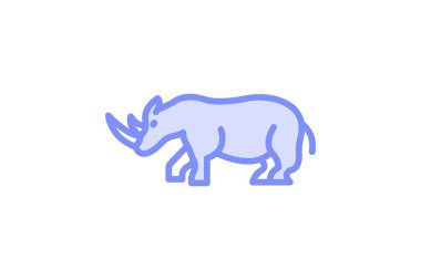 Gergedan, vektör, piksel mükemmel, çizer dosyası