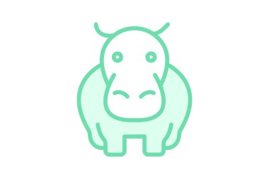 Hippo, vektör, piksel mükemmel, illüstratör dosyası