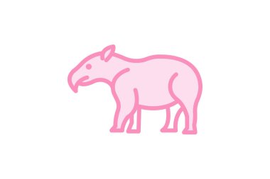 Tapir, vektör, piksel mükemmel, illüstratör dosyası