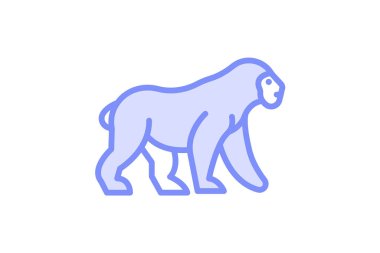 Goril, vektör, piksel mükemmel, çizer dosyası