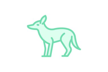 Çakal, vektör, piksel mükemmel, çizer dosyası