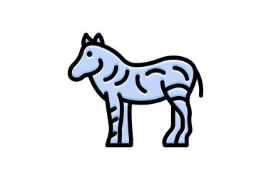 Zebra, vektör, piksel mükemmel, illüstratör dosyası