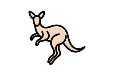 Kanguru, vektör, piksel mükemmel, illüstratör dosyası