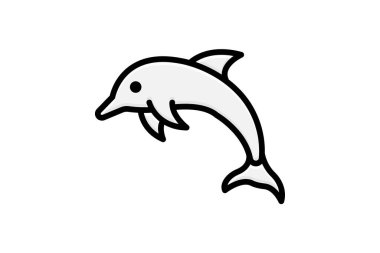 Yunus, vektör, piksel mükemmel, illüstratör dosyası