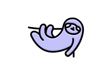 Tembellik, vektör, piksel mükemmel, illüstratör dosyası