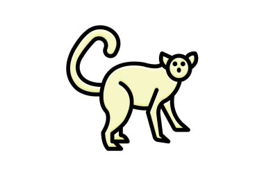 Lemur, vektör, piksel mükemmel, illüstratör dosyası