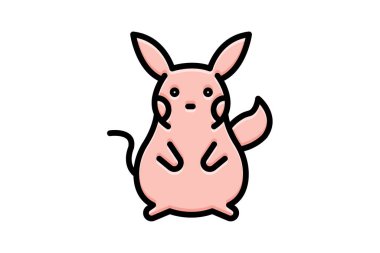 Pika, vektör, piksel mükemmel, çizer dosyası