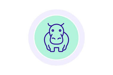 Hippo, vektör, piksel mükemmel, illüstratör dosyası