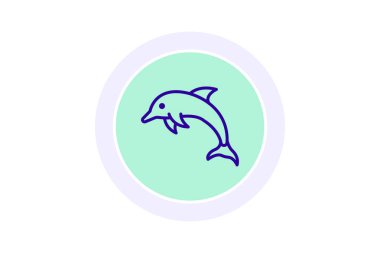 Yunus, vektör, piksel mükemmel, illüstratör dosyası