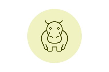 Hippo, vektör, piksel mükemmel, illüstratör dosyası