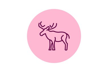 Moose, vektör, piksel mükemmel, illüstratör dosyası