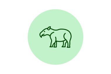 Tapir, vektör, piksel mükemmel, illüstratör dosyası
