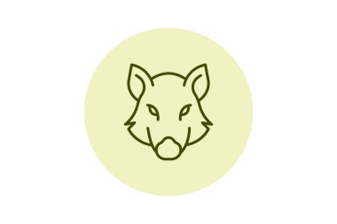 Yaban domuzu, vektör, piksel mükemmel, illüstratör dosyası