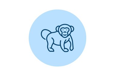 Şempanze, vektör, piksel mükemmel, illüstratör dosyası