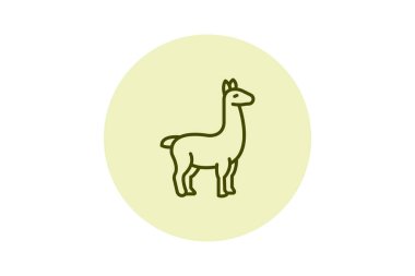 Lama, vektör, piksel mükemmel, çizer dosyası