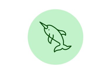 Deniz gergedanı, vektör, piksel mükemmel, çizer dosyası