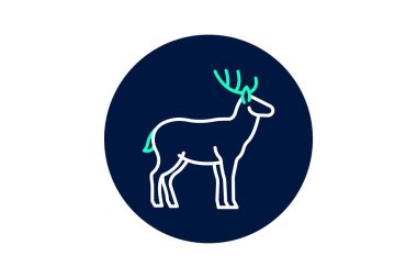 Geyik, vektör, piksel mükemmel, illüstratör dosyası