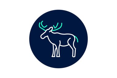 Moose, vektör, piksel mükemmel, illüstratör dosyası