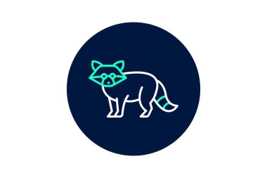 Rakun, vektör, piksel mükemmel, illüstratör dosyası